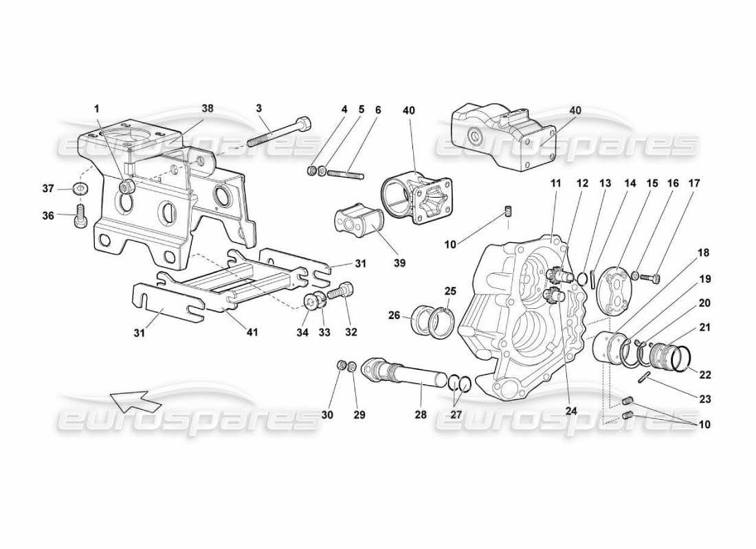 lamborghini murcielago lp670 teilediagramm der getriebeölpumpe