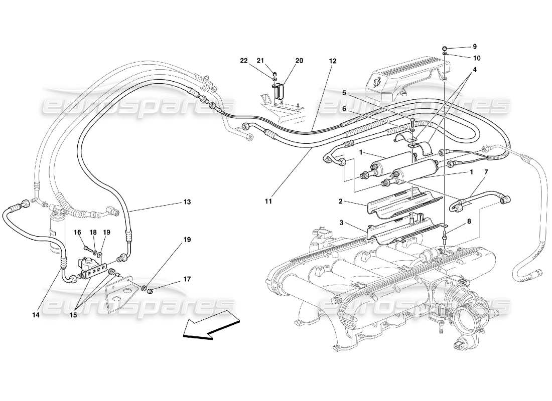 FERRARI 456 M GT/M GTA KRAFTSTOFFKÜHLSYSTEM - GÜLTIG FÜR USA MY 2000 UND CDN MY 2000 TEILEDIAGRAMM ferrari 456 m gt/m gta kraftstoffkühlsystem - gültig für usa my 2000 und cdn my 2000 teilediagramm