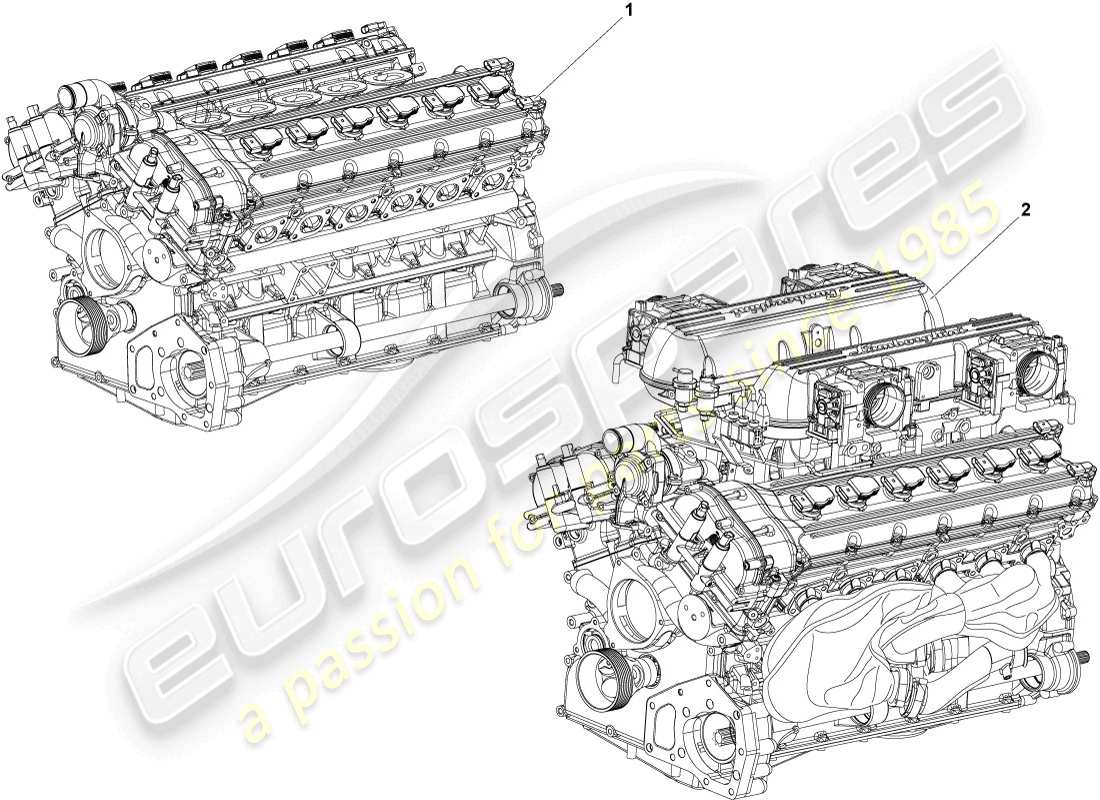 lamborghini murcielago coupe (2004) basismotor teilediagramm