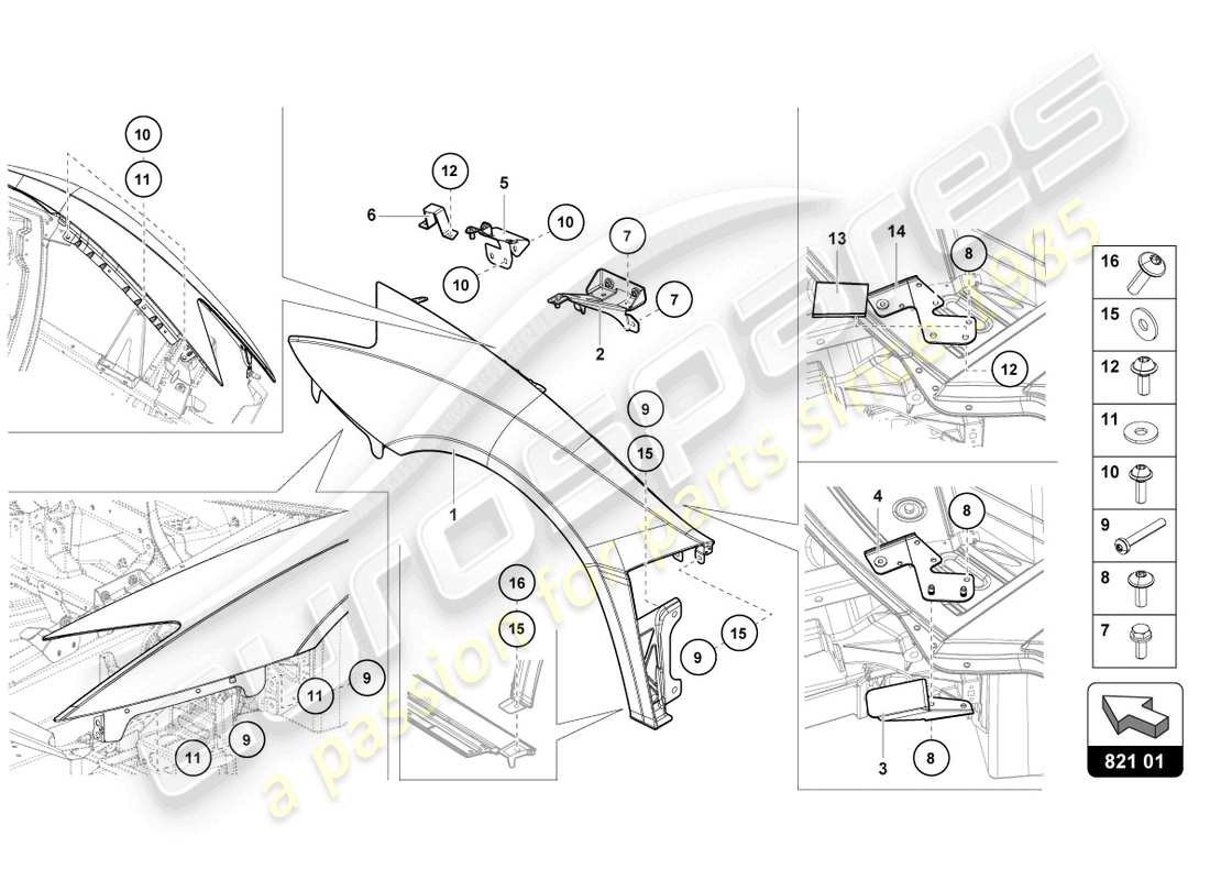 lamborghini 2019 (lp740-4 s coupe) wing front teilediagramm