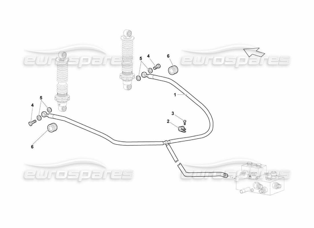 lamborghini murcielago lp670 teilediagramm des wagenhebersystems