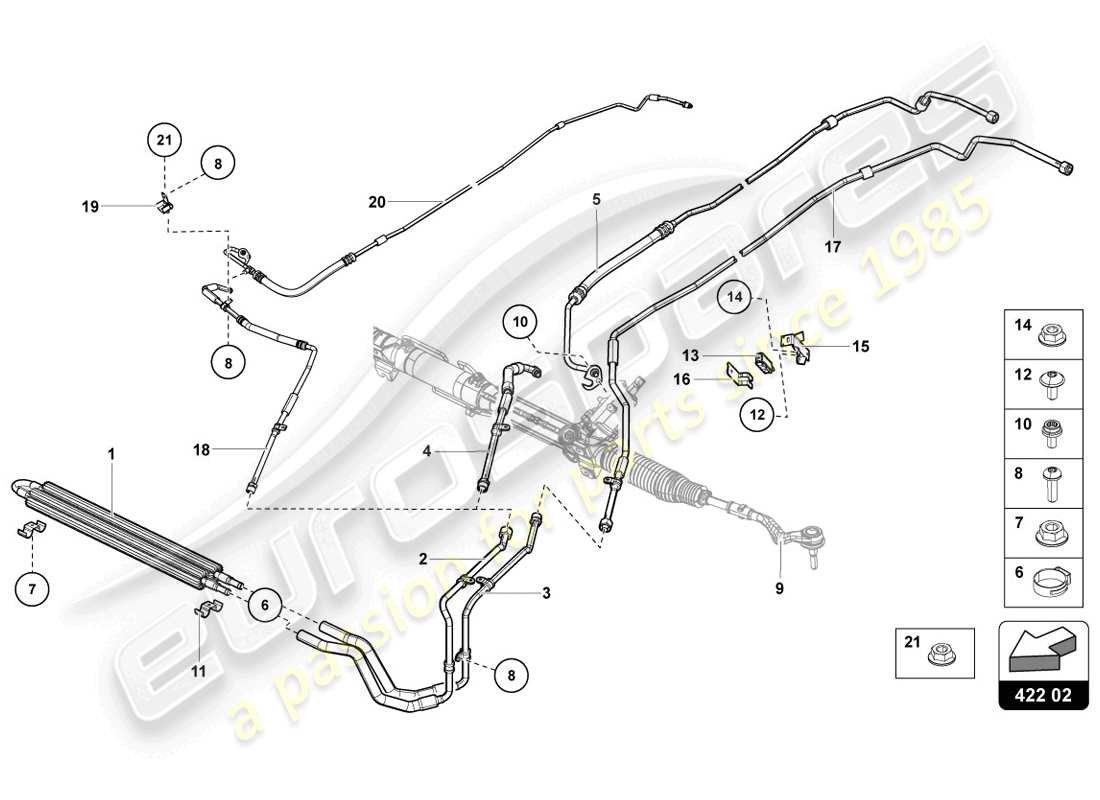 lamborghini lp720-4 coupe 50 (2014) servolenkung - teilediagramm