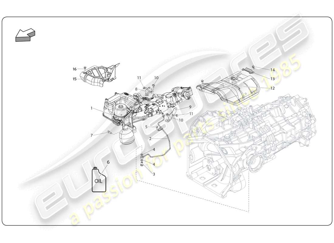 lamborghini super trofeo (2009-2014) e-gear system teilediagramm