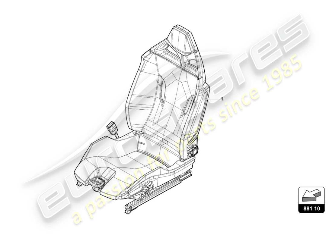 lamborghini evo coupe 2wd (2020) sportsitz ersatzteildiagramm