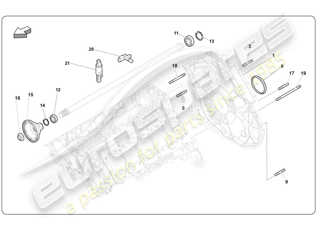 lamborghini super trofeo (2009-2014) motor teilediagramm