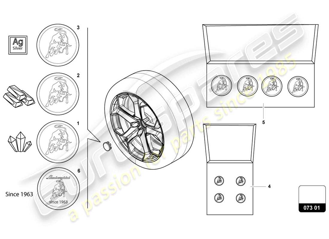 lamborghini urus (accessories) fettkappe - teilediagramm