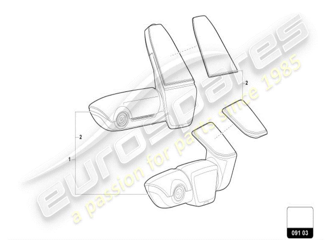 lamborghini urus (accessories) kamera-teilediagramm
