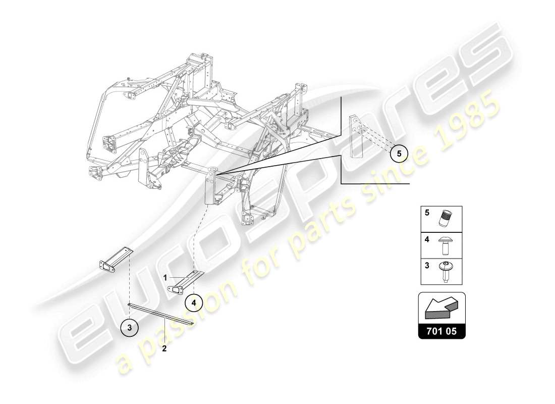 lamborghini lp720-4 coupe 50 (2014) zierrahmen hinterteil ersatzteildiagramm