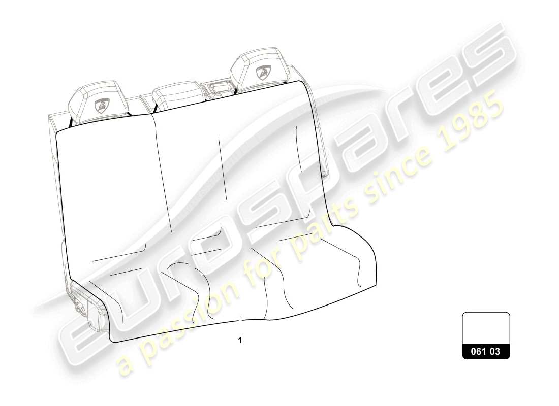 lamborghini urus (accessories) sitzpolster-ersatzteildiagramm