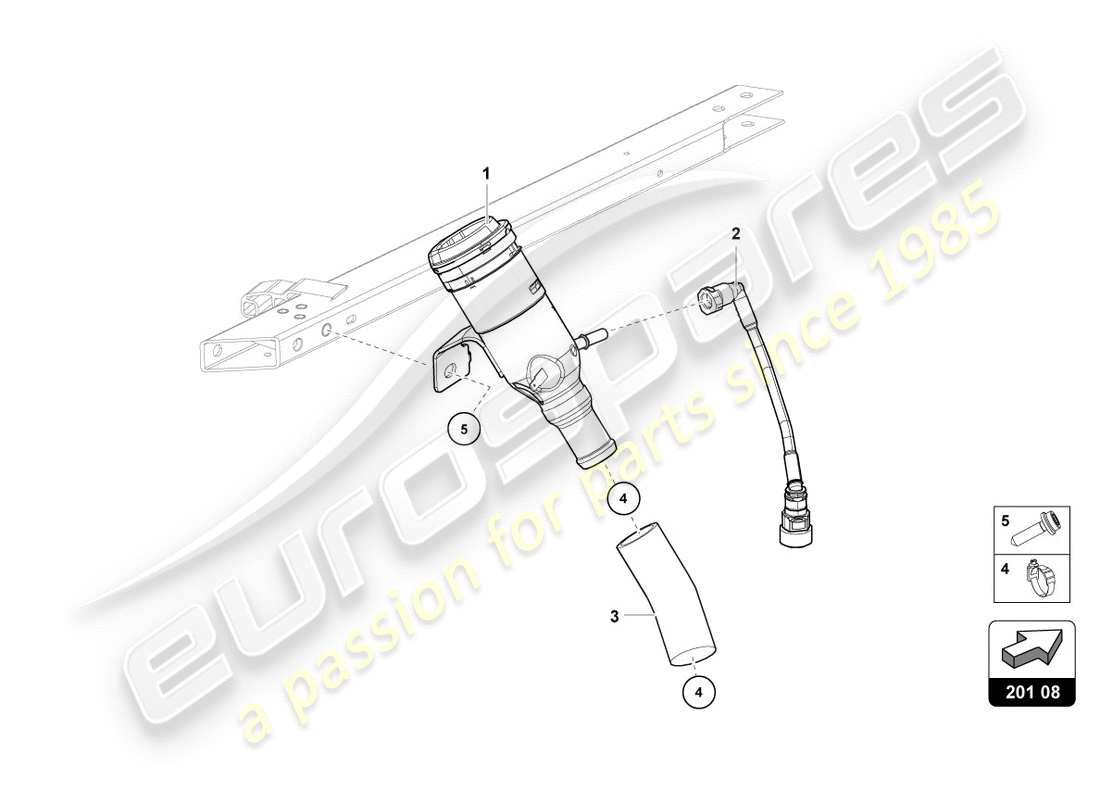lamborghini lp610-4 avio (2016) kraftstoffeinfüllstutzen ersatzteildiagramm