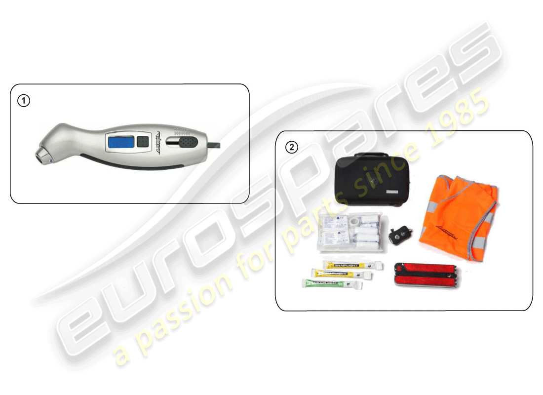 lamborghini accessories (lp610-4 avio) sicherheitsausrüstung teilediagramm