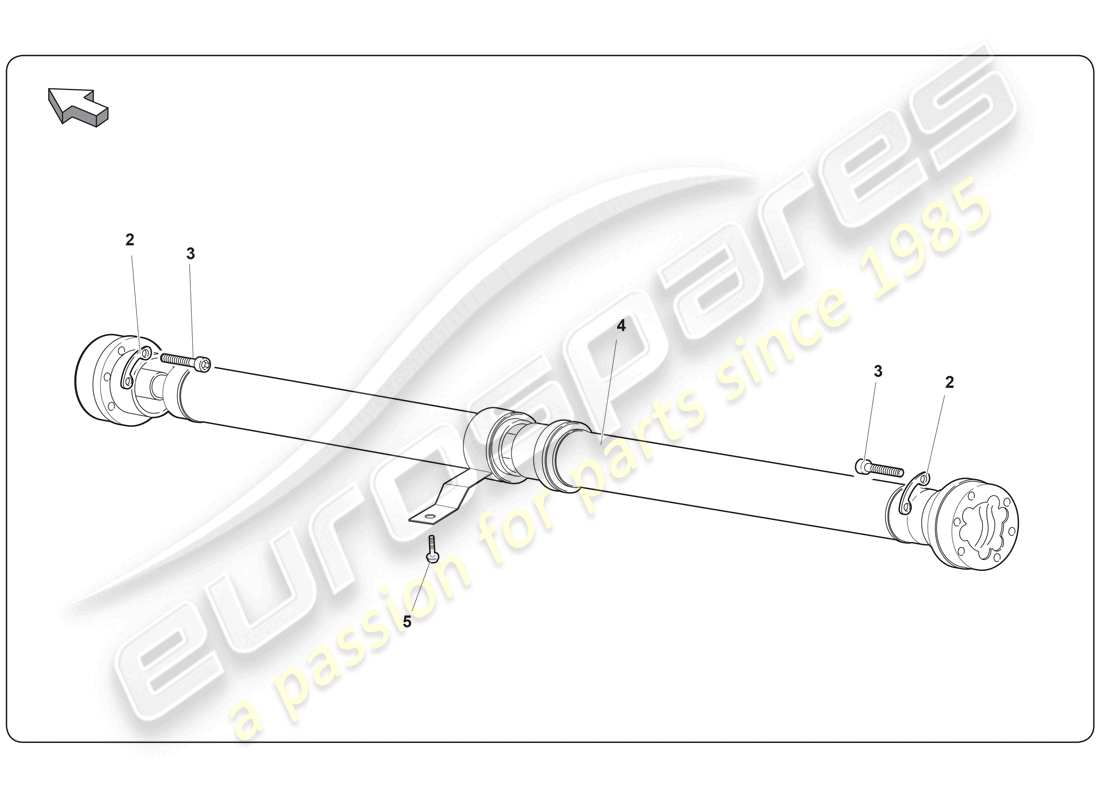lamborghini super trofeo (2009-2014) antriebswelle teilediagramm