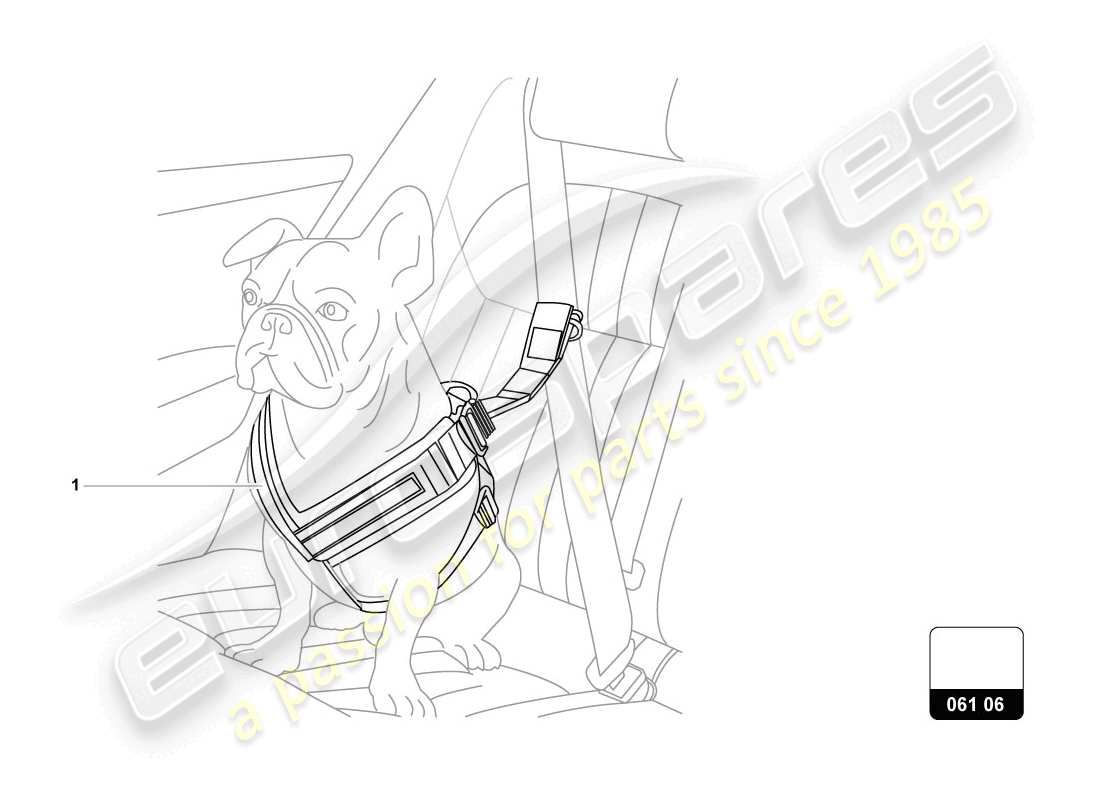 lamborghini urus (accessories) sicherheitsgurte im fahrgastraum teilediagramm