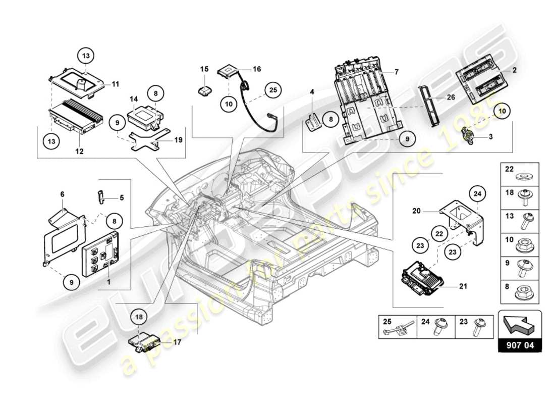 lamborghini 2019 (lp740-4 s coupe) elektrik teilediagramm