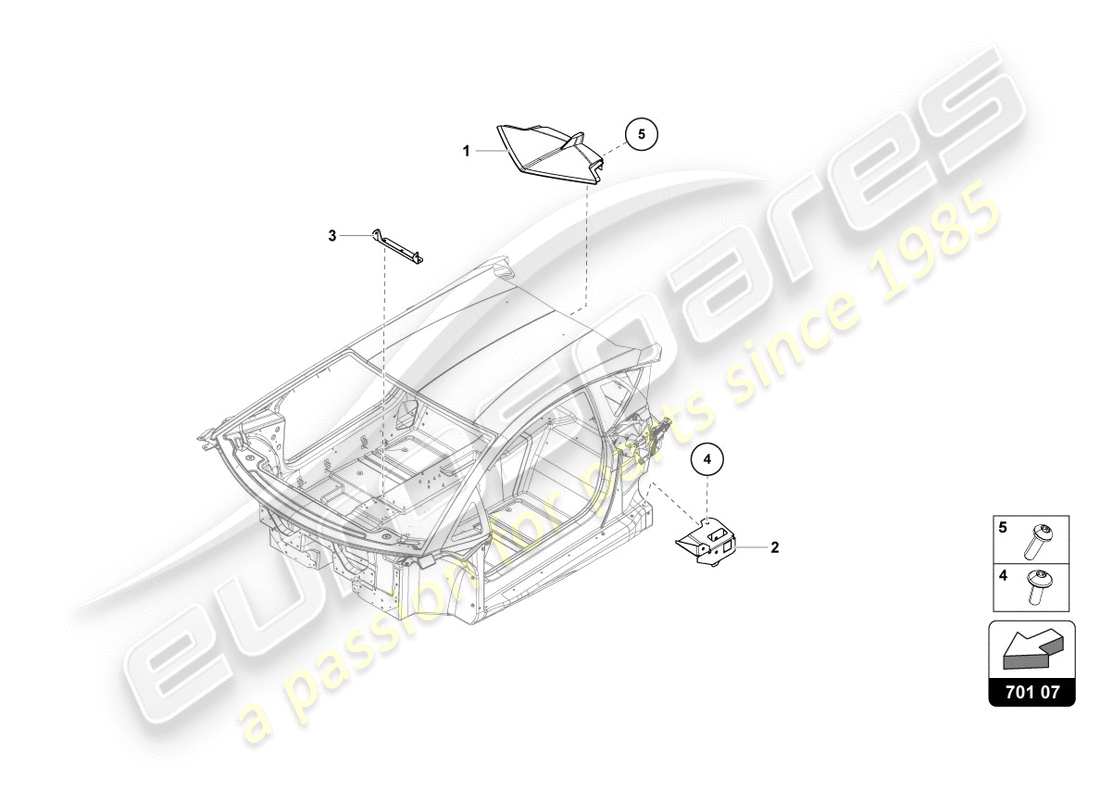 lamborghini centenario coupe (2017) fahrgestell-teilediagramm