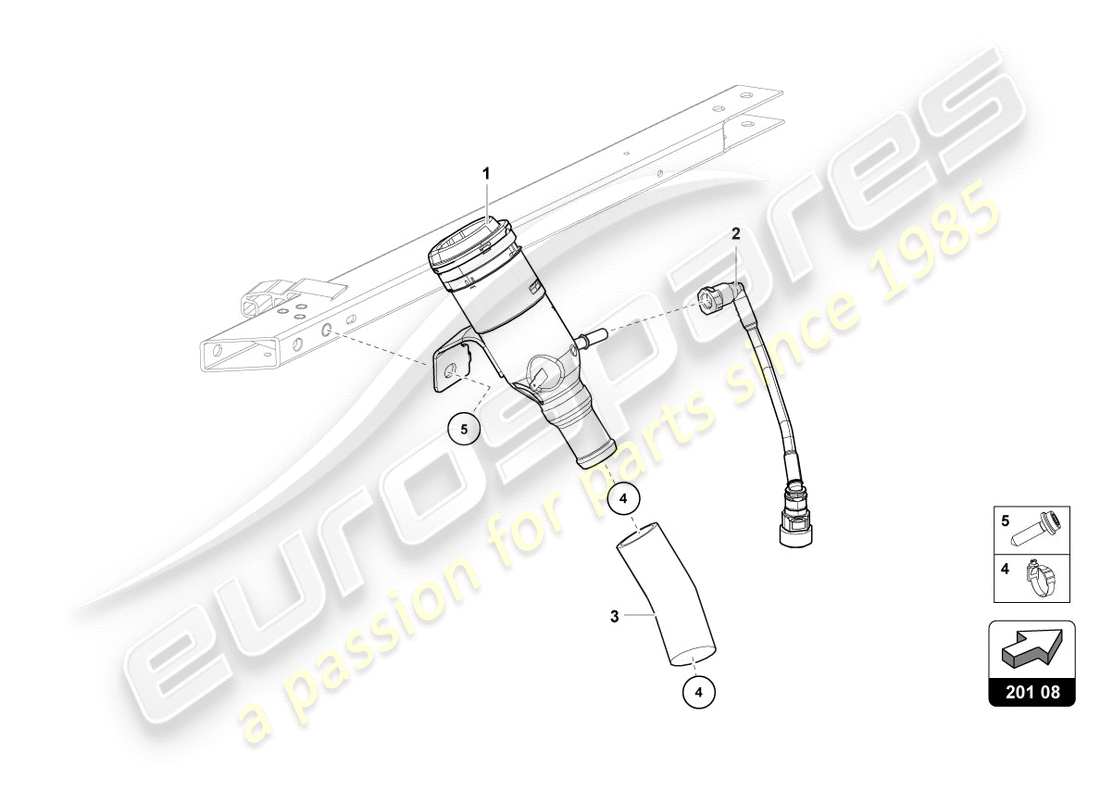 lamborghini lp610-4 avio (2017) kraftstoffeinfüllstutzen ersatzteildiagramm