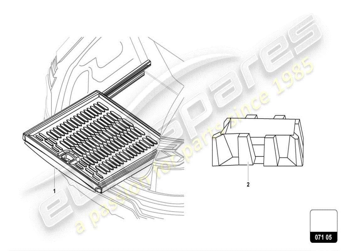 lamborghini urus (accessories) verlängerung für kofferboden ersatzteilliste