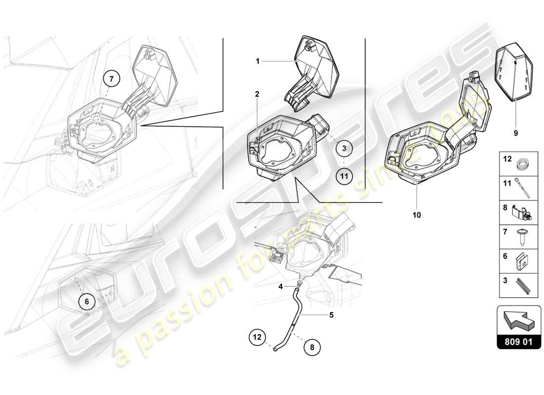 lamborghini lp720-4 coupe 50 (2014) tankklappe - ersatzteildiagramm