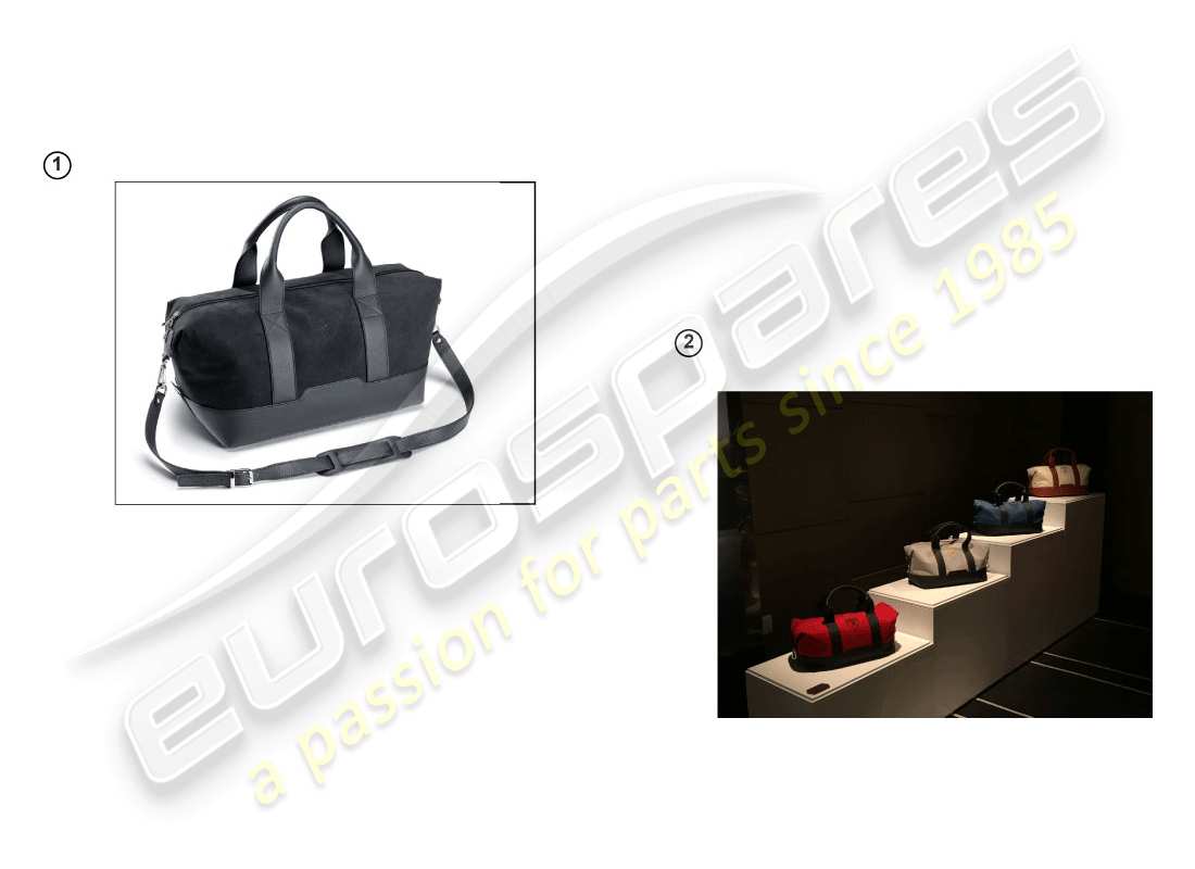lamborghini huracan lp610-4 spider (accessories) reisetaschen-set ersatzteildiagramm
