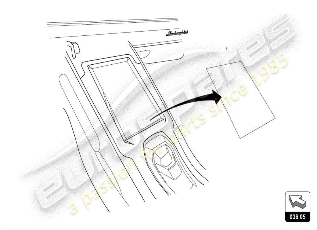 lamborghini huracan evo spyder (accessories) aufprallschutz teilediagramm