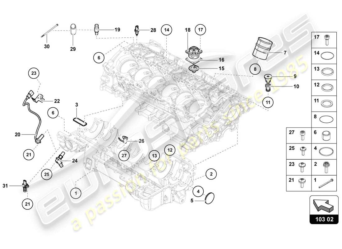 lamborghini 2014 (lp720-4 coupe 50) ölwannen-ersatzteildiagramm