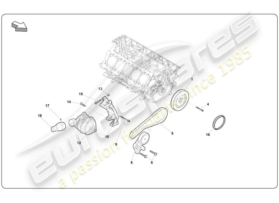 lamborghini super trofeo (2009-2014) lichtmaschine - teilediagramm