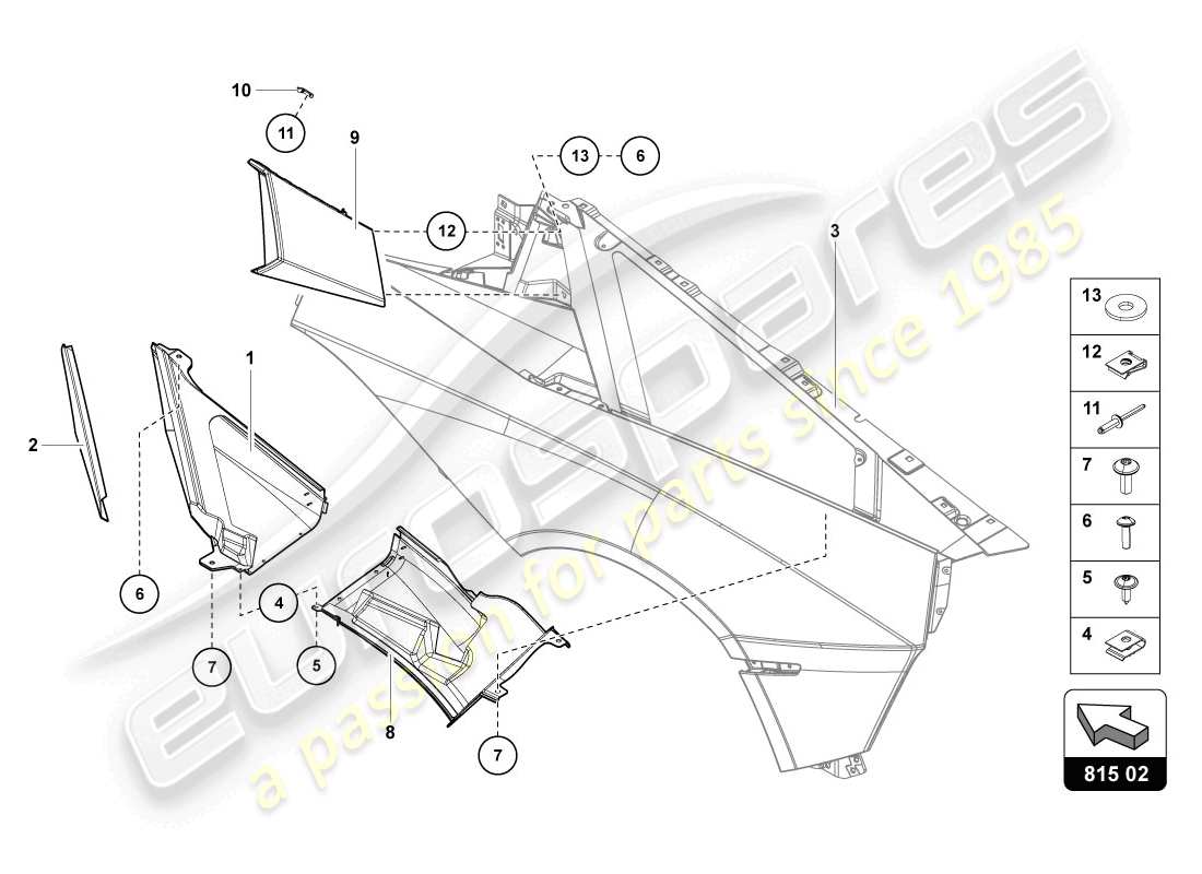 lamborghini lp720-4 coupe 50 (2014) lufteinlass-zierplatte ersatzteildiagramm
