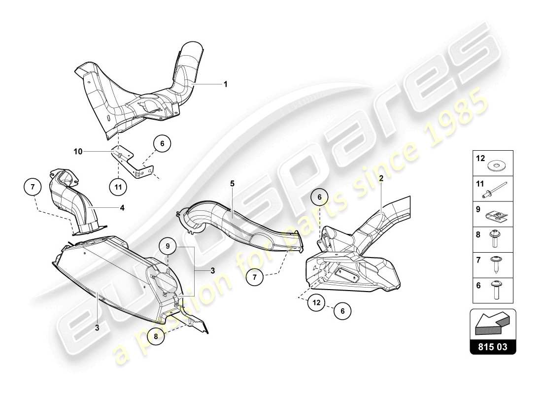 lamborghini lp720-4 coupe 50 (2014) luftkanal-pappe ersatzteildiagramm