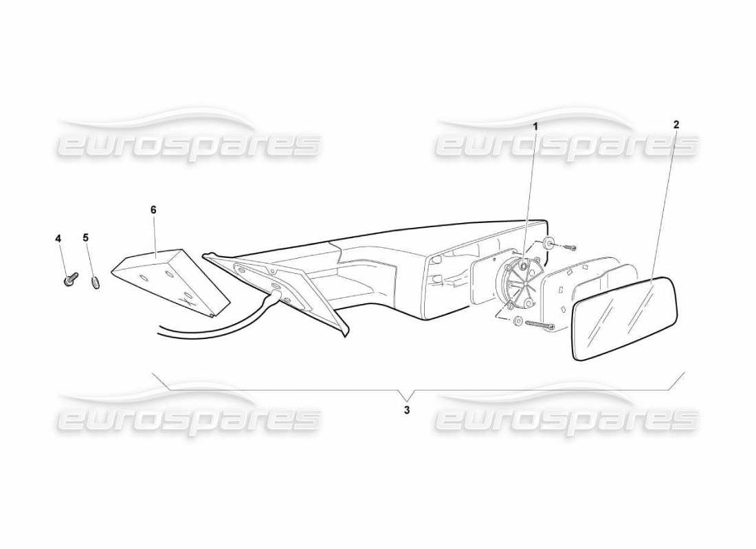 lamborghini murcielago lp670 aussenrückspiegel ersatzteildiagramm