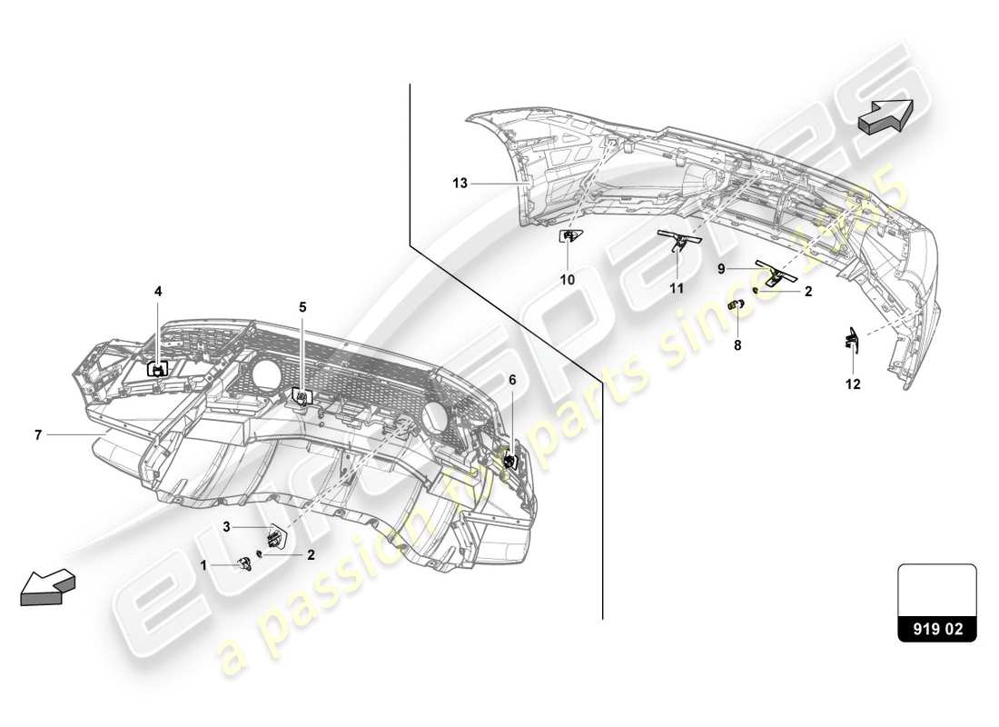 lamborghini 2018 (performante coupe) sensoren teilediagramm