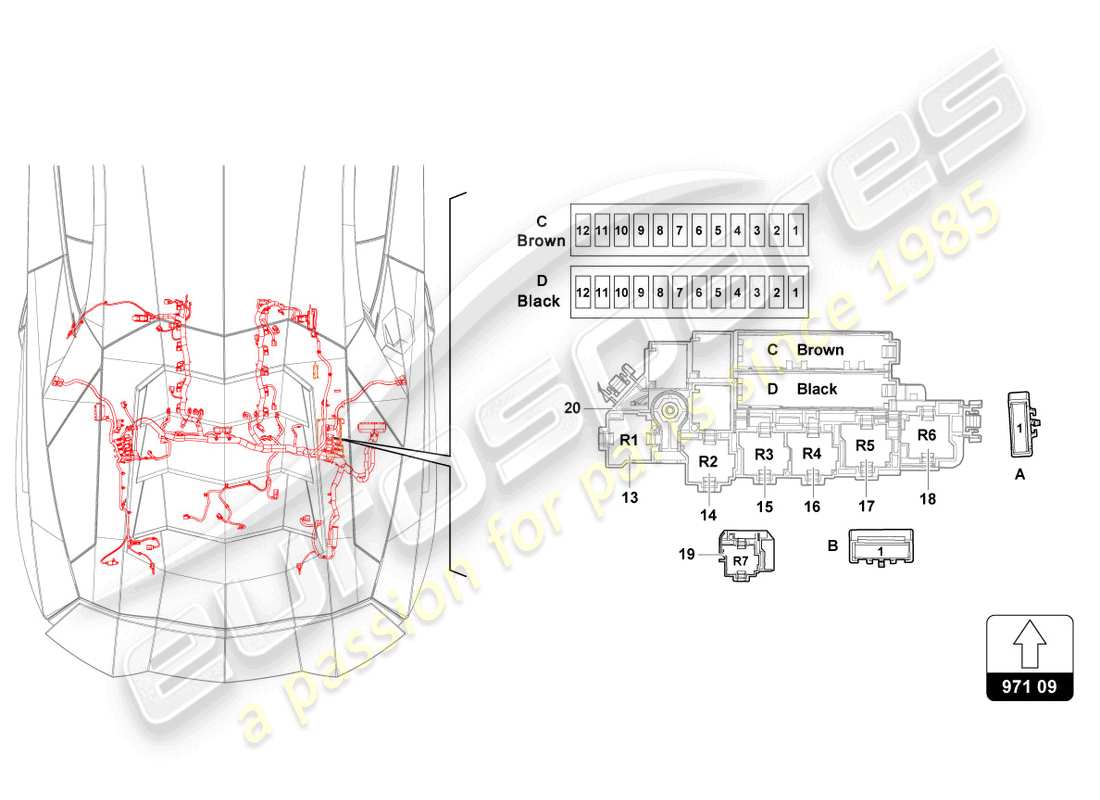 lamborghini lp770-4 svj roadster (2020) sicherungen ersatzteildiagramm