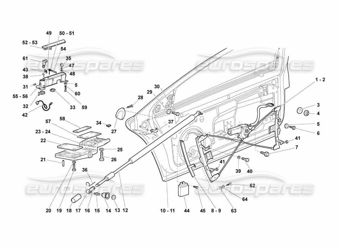 lamborghini murcielago lp670 doors-ersatzteildiagramm
