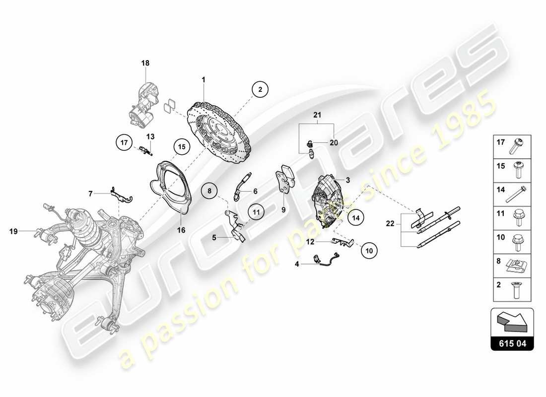 lamborghini lp580-2 coupe (2018) bremsscheibe (belüftet) hinten ersatzteildiagramm