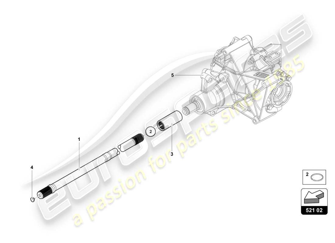 lamborghini centenario coupe (2017) eingangswellen-ersatzteildiagramm