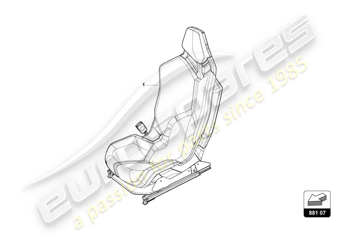 lamborghini lp580-2 spyder (2017) sportsitz 'racing seat' ersatzteildiagramm
