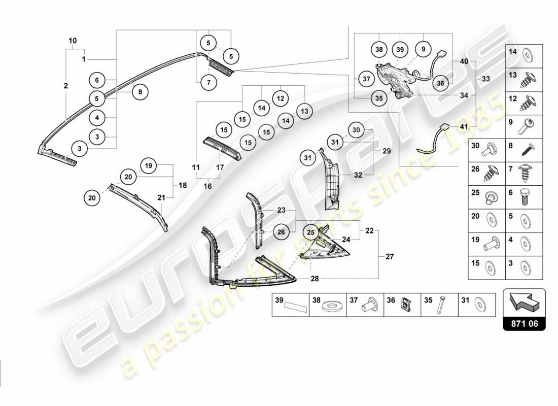 lamborghini 2020 (performante spyder) seal-teilediagramm