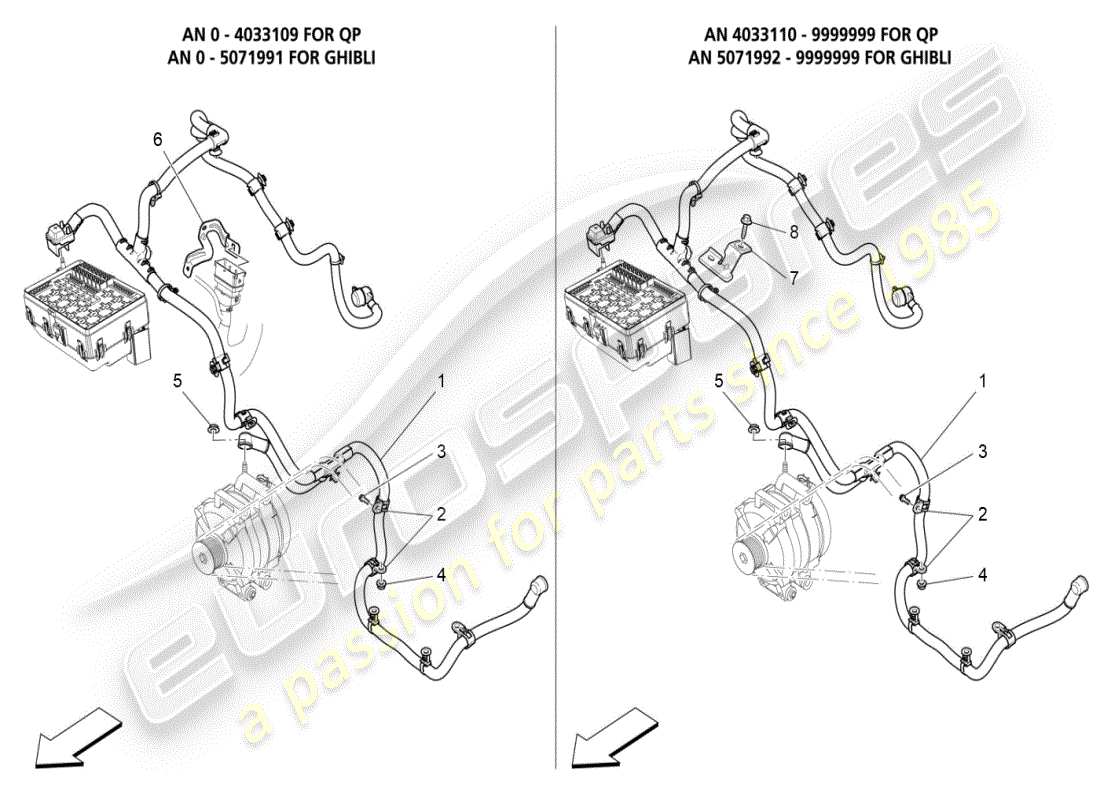 maserati ghibli (2019) hauptverkabelung teilediagramm