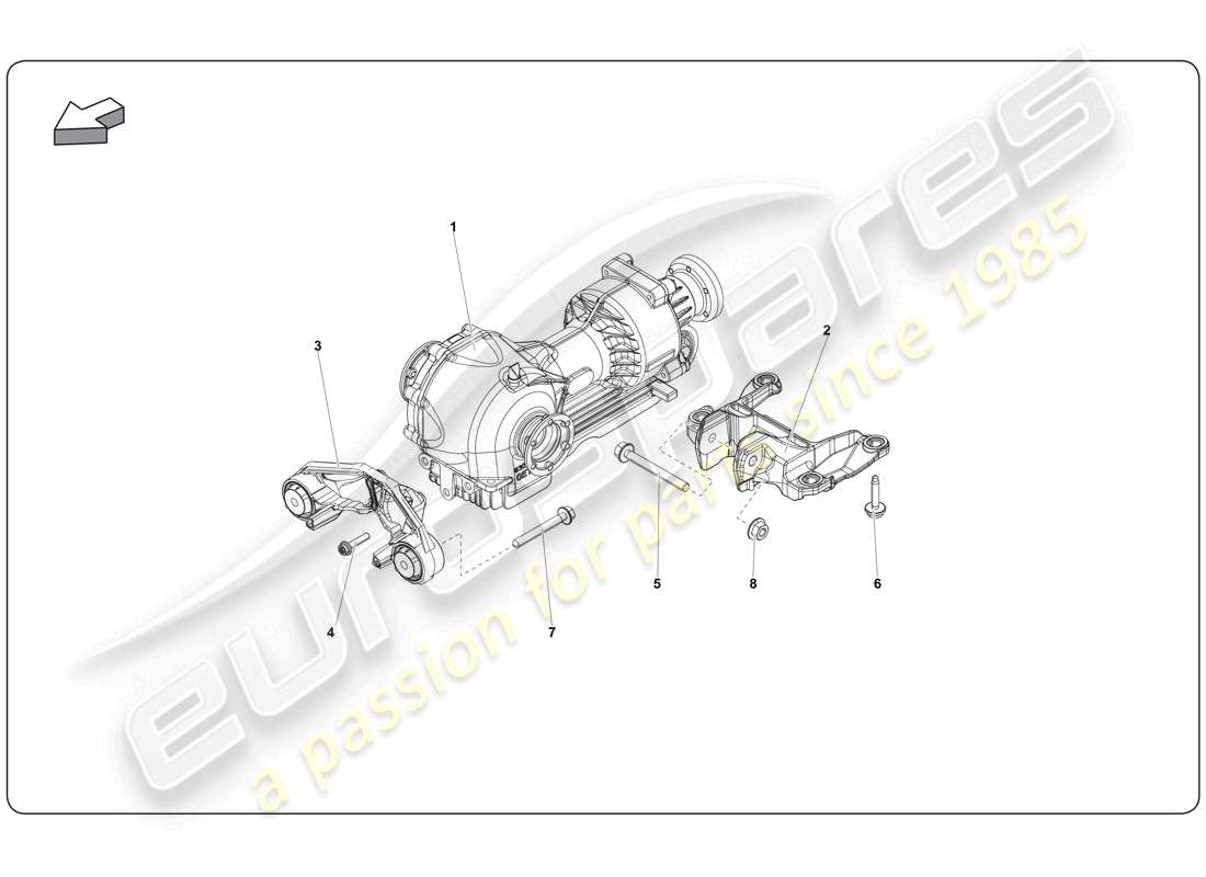 lamborghini super trofeo (2009-2014) differential teilediagramm