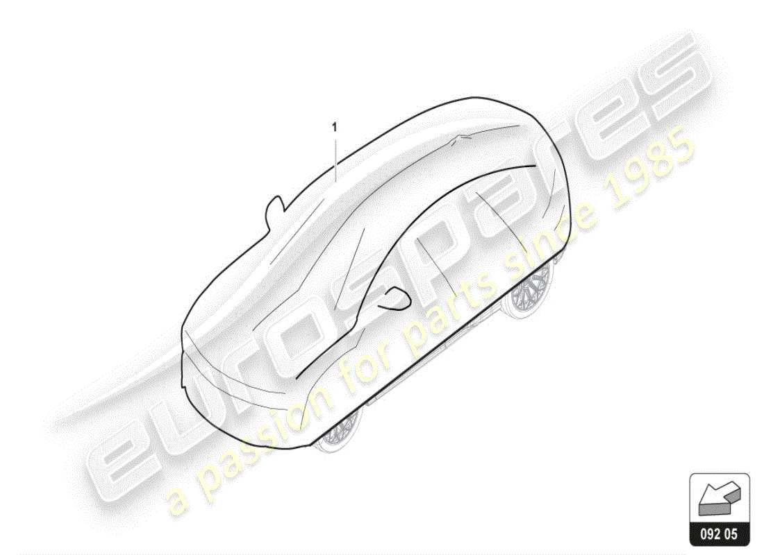 lamborghini urus (accessories) car cover ersatzteildiagramm