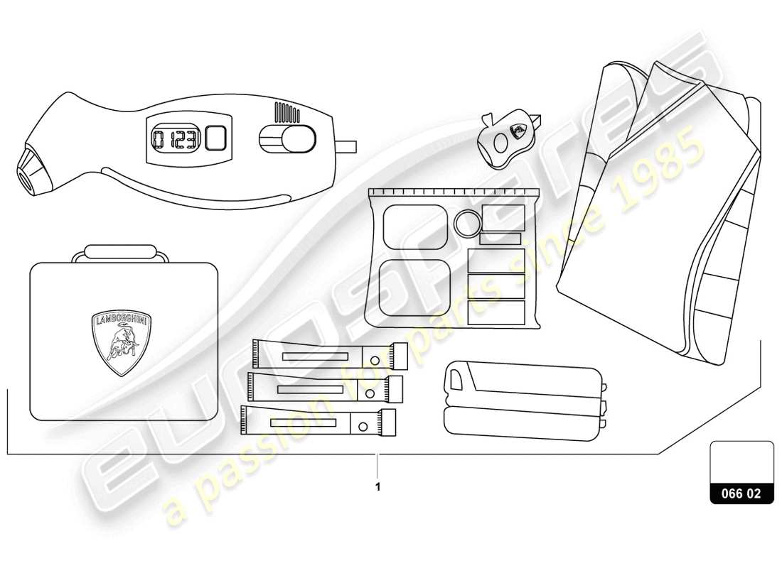 lamborghini urus (accessories) sicherheitsausrüstung teilediagramm