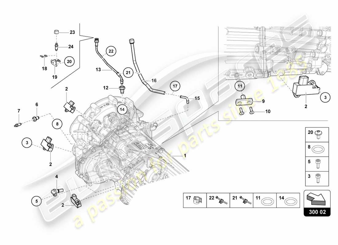 lamborghini centenario roadster (2017) sensoren teilediagramm
