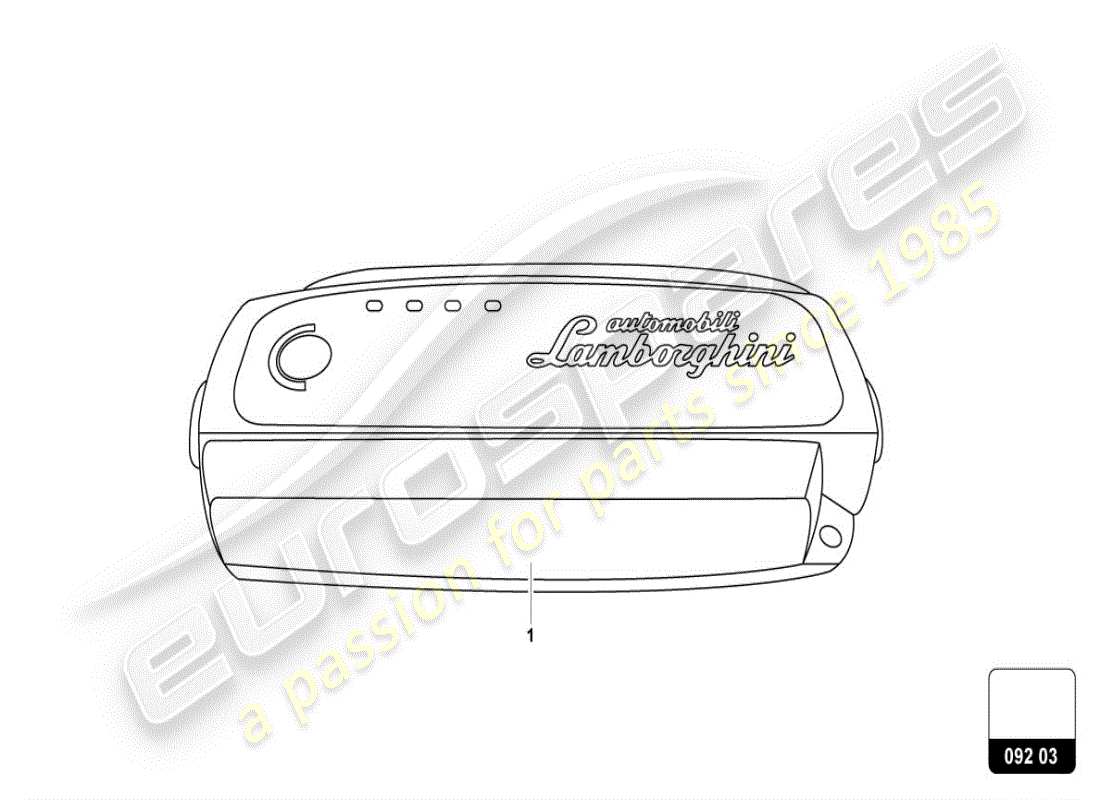 lamborghini urus (accessories) batterie-ladegerät teilediagramm