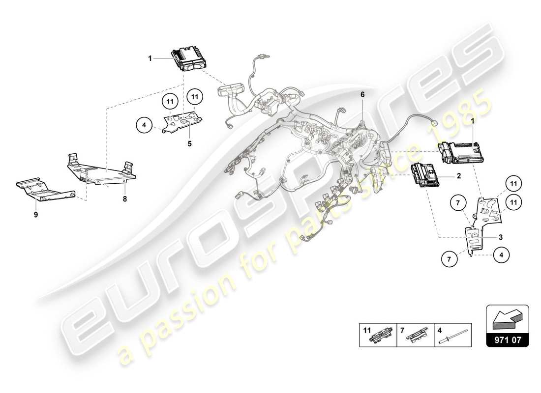 lamborghini 2018 (performante coupe) motorsteuergerät teilediagramm
