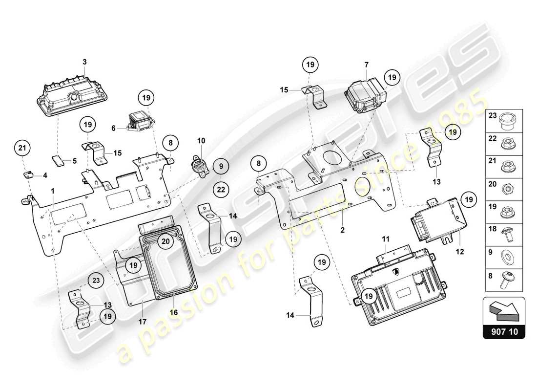 lamborghini 2019 (lp770-4 svj coupe) elektrik teilediagramm