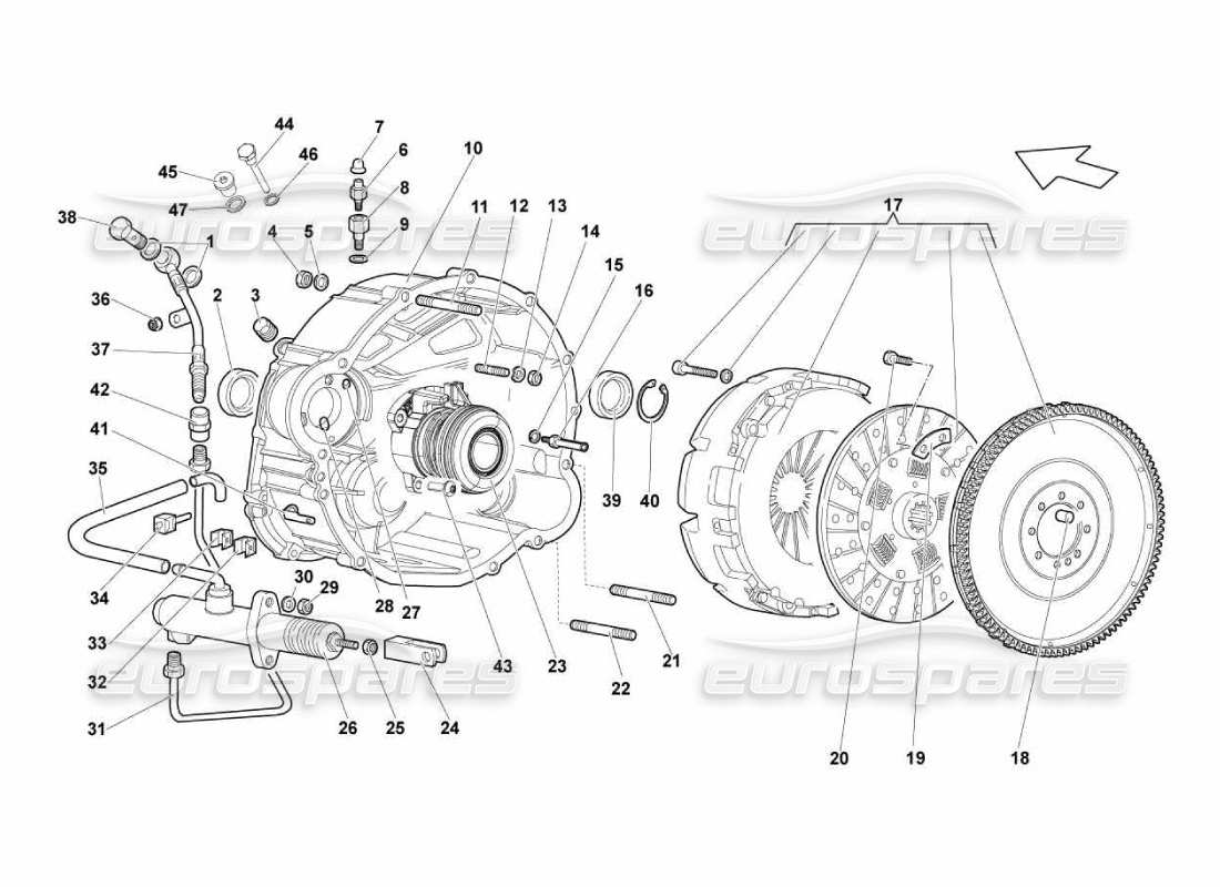 lamborghini murcielago lp670 kupplung (manuell) teilediagramm