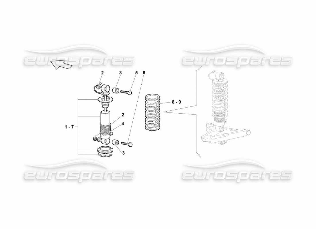 lamborghini murcielago lp670 vordere aufhängung teilediagramm