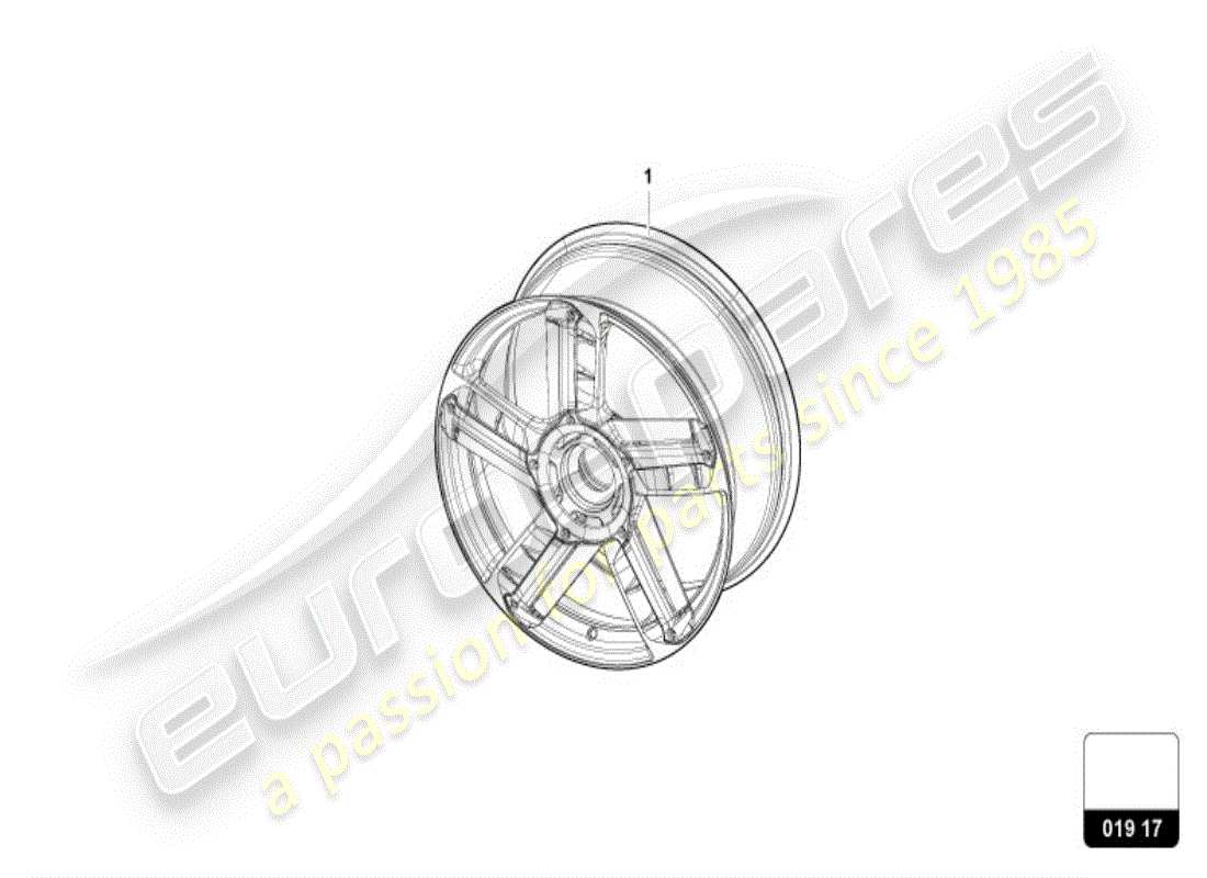 lamborghini huracan performante spyder (accessories) aluminiumfelge teilediagramm