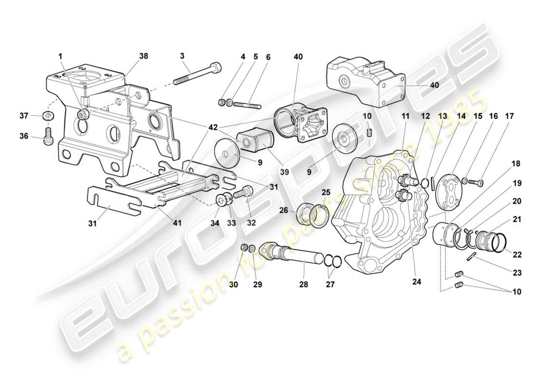 eine teilezeichnung aus dem lamborghini murcielago coupe (2003) teilekatalog