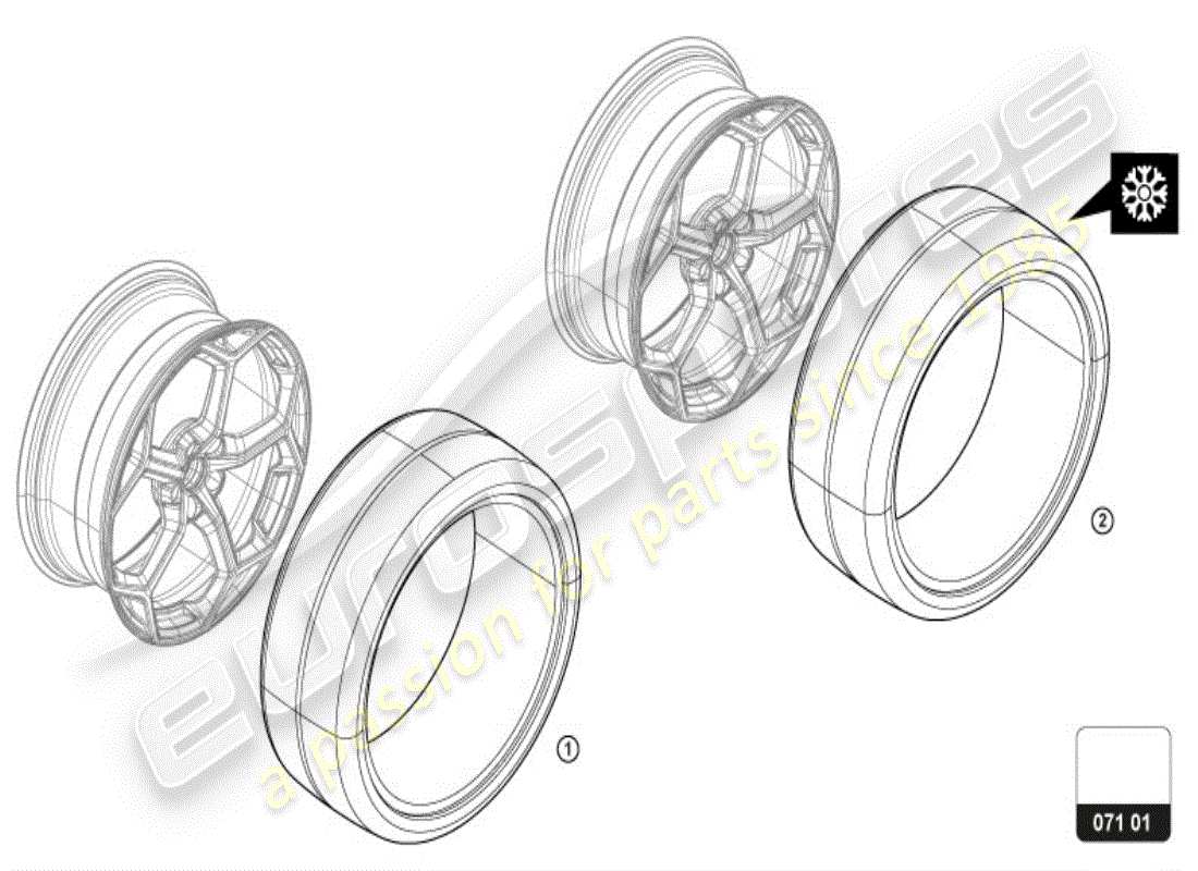 lamborghini accessories (lp580-2 coupe) reifen ersatzteildiagramm