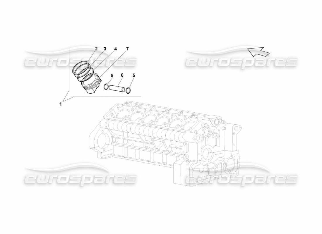 lamborghini murcielago lp670 kolben ersatzteildiagramm